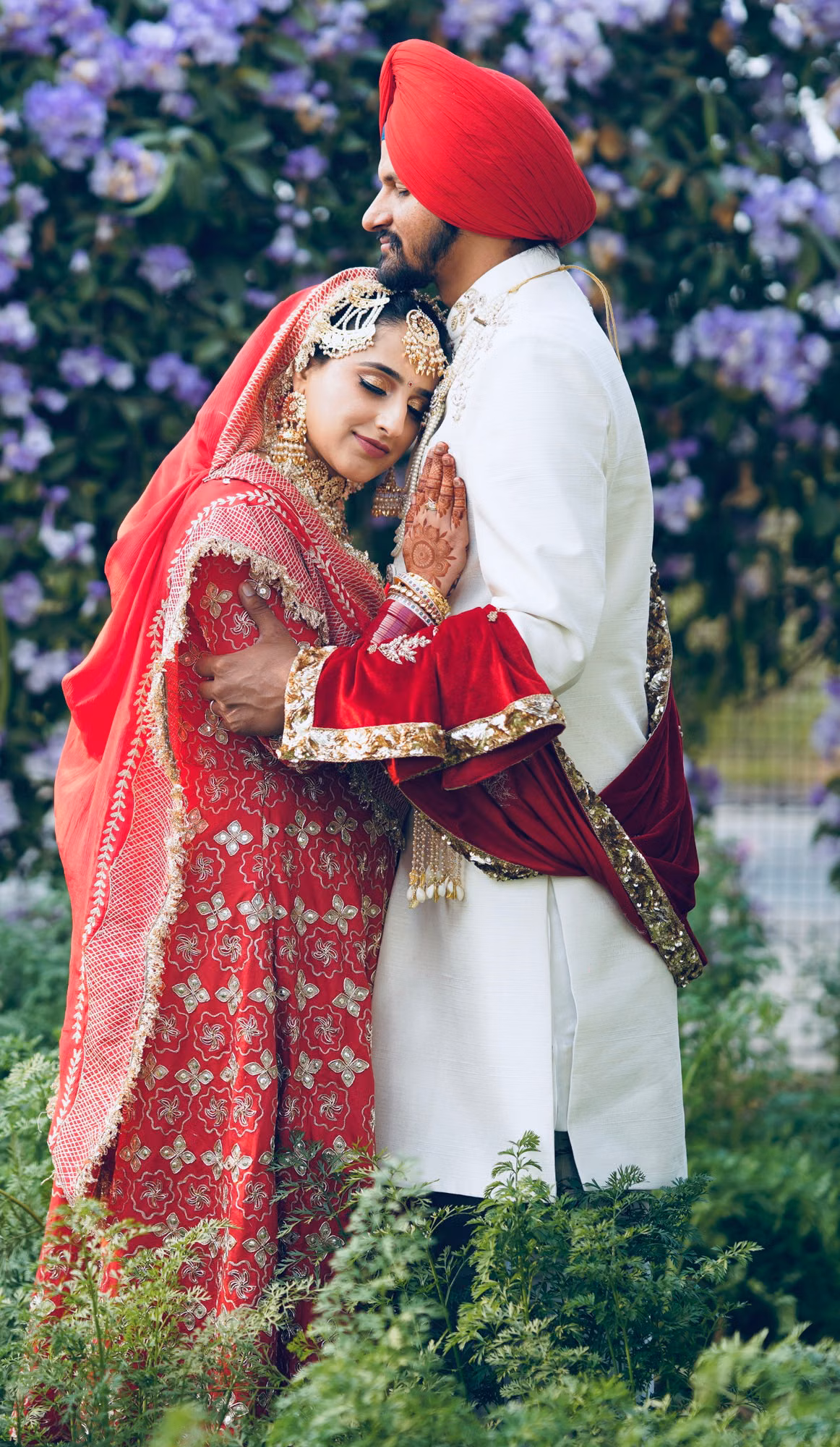 Traditional wedding couple