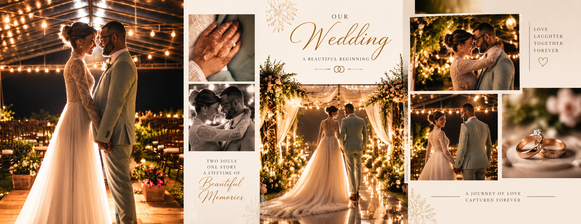 Wedding album and printed photographs